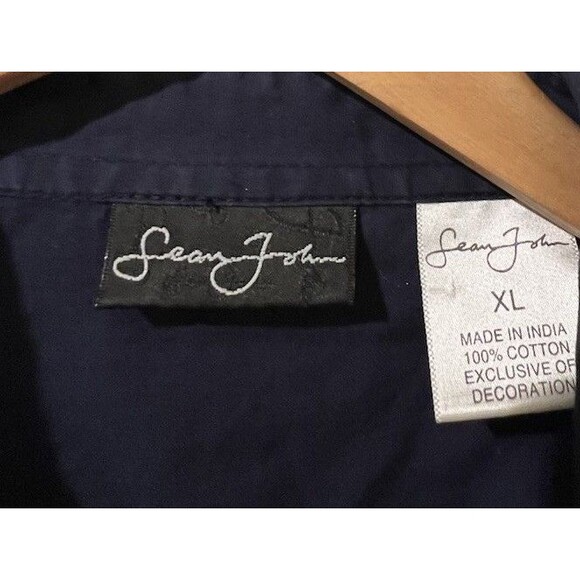 Vintage Sean Jean Chemise Embroidered Crown Blue Long Sleeve Shirt Men’s XL - Picture 13 of 13